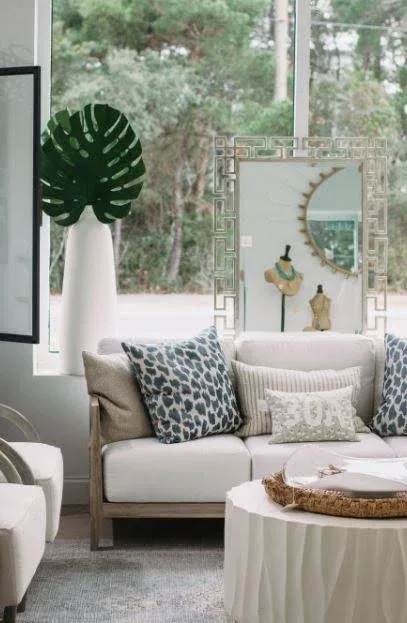 Furniture and home décor displayed inside Lola’s on 30A.