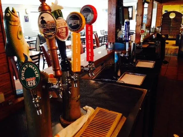 Bar interior at Local Catch Bar & Grill in Santa Rosa Beach.