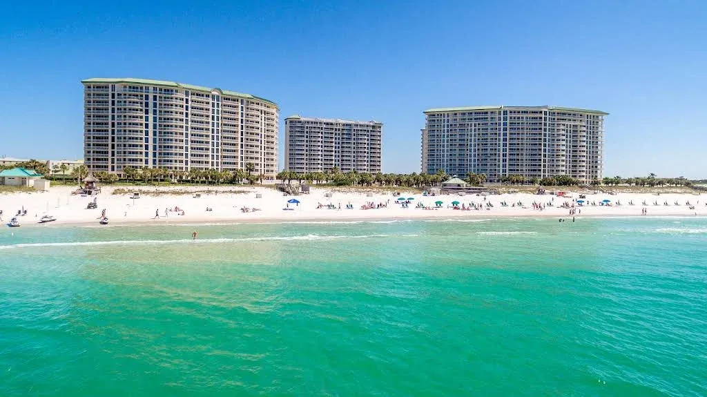 Silver Shells condominium towers and beachfront in Destin