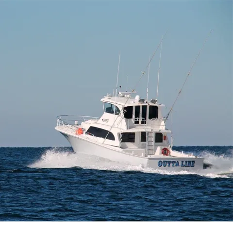 Outta Line charter fishing boat underway off Destin